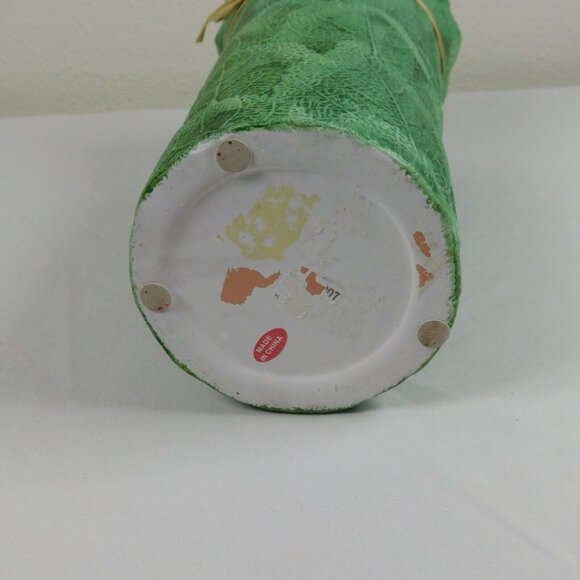 Green Leaves Design Embossed Display Centerpiece Flower Vase Bouquet 11" X 6" - Picture 6 of 8